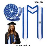 2x JaGely Country Flag Graduation Stole Sash