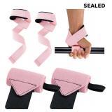 Wrist Straps for Weightlifting, 2 Pair Gym Pink