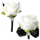 Rose Wrist Corsage & Boutonniere Set