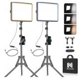 NiceVeedi 2-Pack LED Video Light Kit
