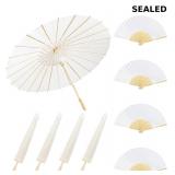 MOTOTO 4 Pack 33 Inch White Paper Umbrellas