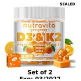 2x Nutravita Sugar-Free Vitamin D3 K2 Chews