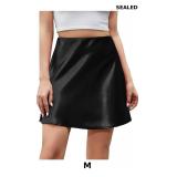 ALCEA ROSEA Women's Elegant Silky Satin Mini Skirt