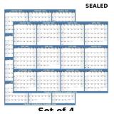 4x 2026 Dry Erase Calendar