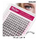 3x Wispy Lash Clusters Invisible Band