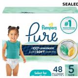 Pampers Pure Baby Diapers, Size 5