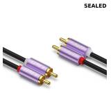 J&D 2 RCA Audio Cable, Purple Aluminum Alloy Shell