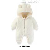 UVIPC Baby Winter Cloths Fleece Hooded Jumpsuit