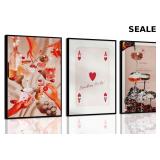 3Pcs Vintage Trendy Wall Art Funny Cocktail Dice