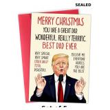 Funny Christmas Card for Dad Husband x5
