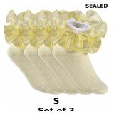 3x Yepami 4 Pairs Girls Ruffle Socks
