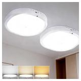 Battery Ceiling Light with Remote 2pk