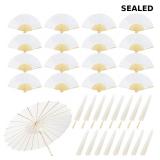 MOTOTO 16 Pack 33 Inch White Paper Umbrellas