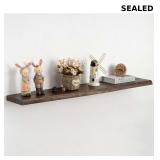 48' Rustic Elm Floating Shelves