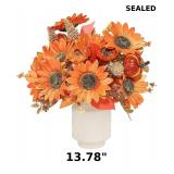 2pcs Fall Flowers Artificial Sunflower