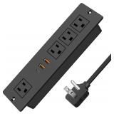 VILONG Flat Plug Recessed Power Strip