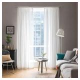 White Window Sheer Curtains 38ï¿½96 inch