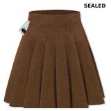 SANGTREE Women Corduroy Pleated Skirts High Waist
