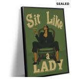 ogyormpi Feminist Canvas Wall Art, Sit Like A Lady
