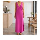 Pink Sleeveless Maxi Dress