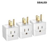 [ETL Listed] 3-Pack 3 Outlet Wall Adapter
