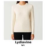 Lydiavine Cream Cable Knit Sweater