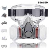 Reusable Half Face Respirator Gas Mask With 12Pcs