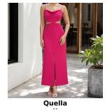 Quella Pink Cut-Out Maxi Dress