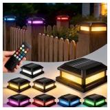 ZT-01 8pcs RGB Solar Post Cap Lights