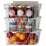1Pcs Wire Basket with Handles