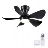 Kviflon 30' Black Small Ceiling Fans