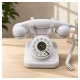 Modern Antique Retro Phone, White