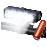 WOCBUY Z64 Bike Light Set, USB Rechargeable