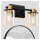 Gold Black Vanity Light, 1-Light