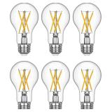 EDISHINE A19 LED Bulbs 6-Pack, 2700K