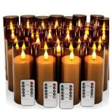 24 Packs Grey Acrylic LED flameless Candles