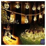 20Ft Vintage Rope Hemp Solar Patio Lights