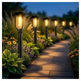 Solar Pathway Lights 8-Pack, Warm White