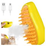 3-in-1 Pet Grooming Brush, Yellow