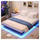 Floating Bed Frame Queen Size