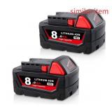 2-Pack 8.0Ah Replacement Battery