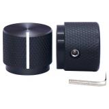 Taiss Rotary Knob 2-Pc Black 6mm Shaft