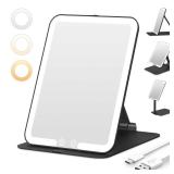 Auxmir BM-2313 LED Travel Mirror, Black