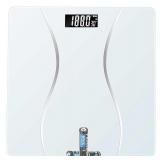 Digital Bathroom Scale, White, 400 lb