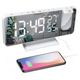 ThreeH Projection Alarm Clock, White