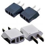 ALINNA EU to US Plug Adapter 4-Pack, Black