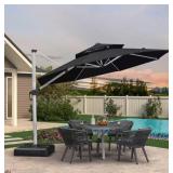PURPLE LEAF 11' RoundCantilever Umbrella