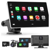 9' Wireless CarPlay Screen w/ Dash Cam