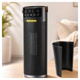 PTC Fan Heater, Black, Oscillating