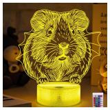 Ammonite Guinea Pig 3D LED Lamp w/ Remote